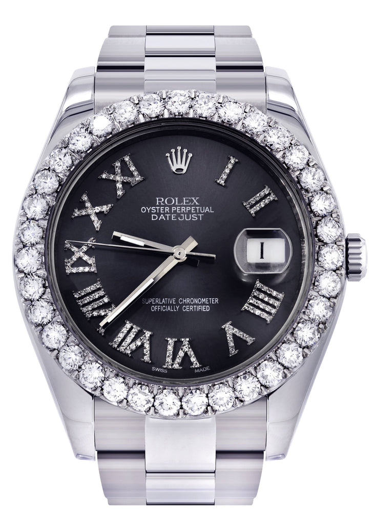 Rolex Datejust II Watch | 41 MM | Custom Grey Roman Dial | Oyster Band CUSTOM ROLEX FrostNYC 
