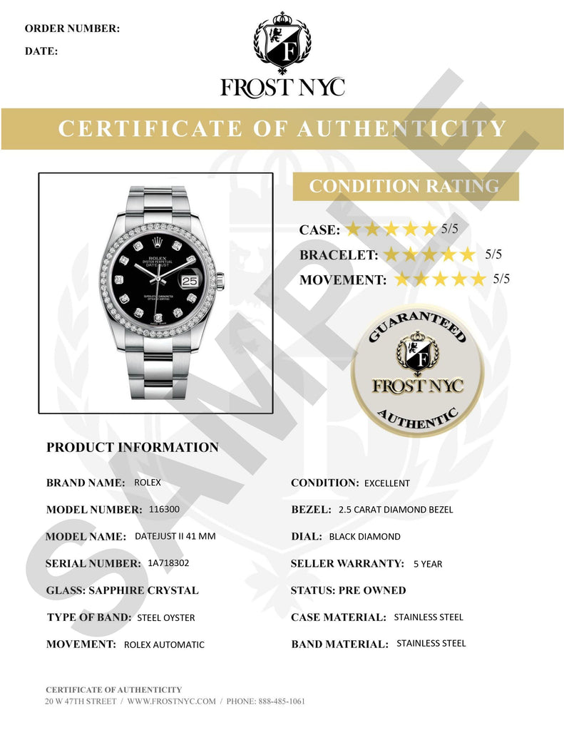 Diamond Gold Rolex Watch | Diamond Bezel | 31MM | Baby Blue Diamond Dial | Jubilee Band FrostNYC 