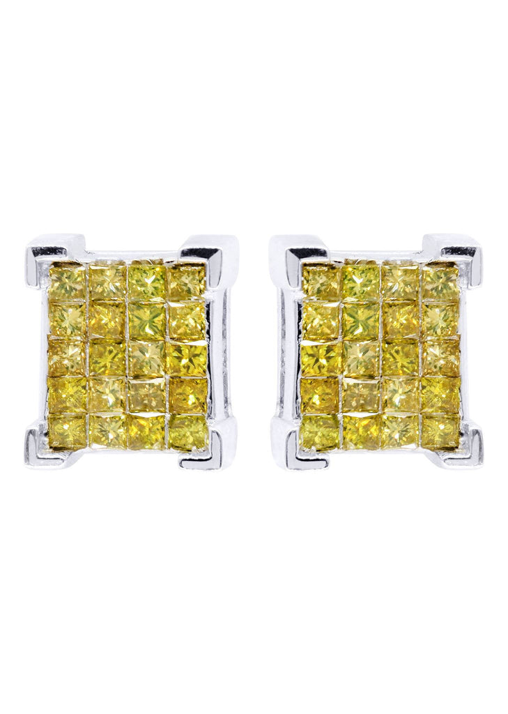 Diamond Earrings For Men | 1.25 Carats 14K White Gold MEN'S EARRINGS FROST NYC 