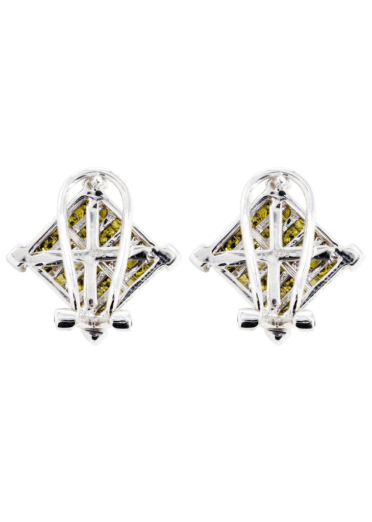 Diamond Earrings For Men | 1.85 Carats 14K White Gold MEN'S EARRINGS FROST NYC 