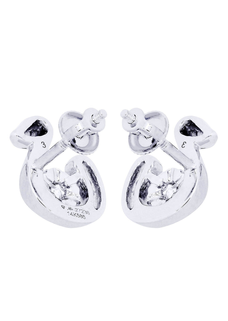 Swan Diamond Stud Earrings For Men | 14K White Gold | 0.28 Carats MEN'S EARRINGS FROST NYC 
