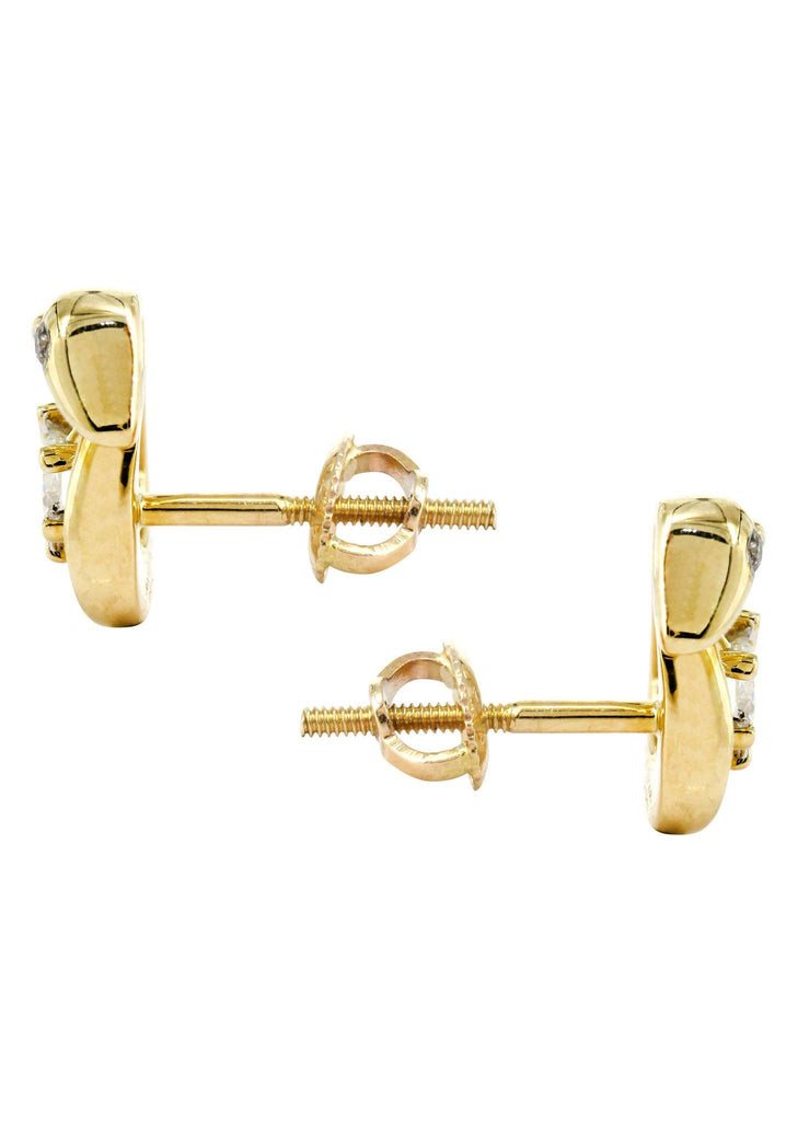 Swan Diamond Stud Earrings For Men | 14K Yellow Gold | 0.3 Carats MEN'S EARRINGS FROST NYC 
