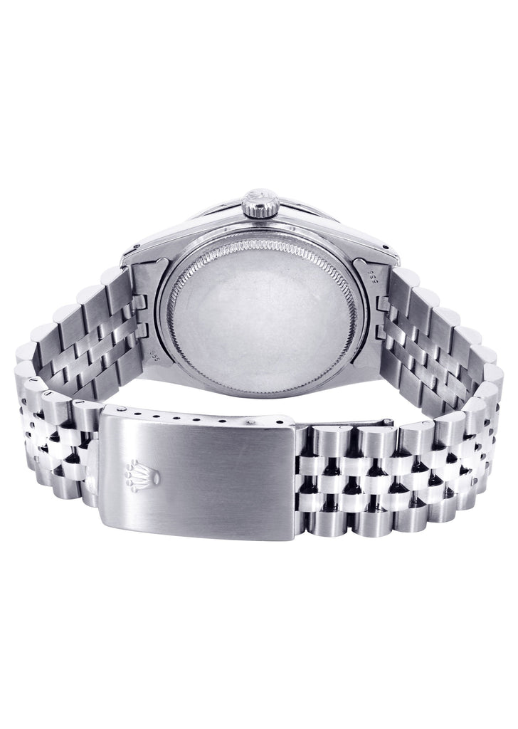 Diamond Rolex Datejust Watch | 36MM | Full Diamond Roman Dial | Jubilee Band CUSTOM ROLEX FrostNYC 