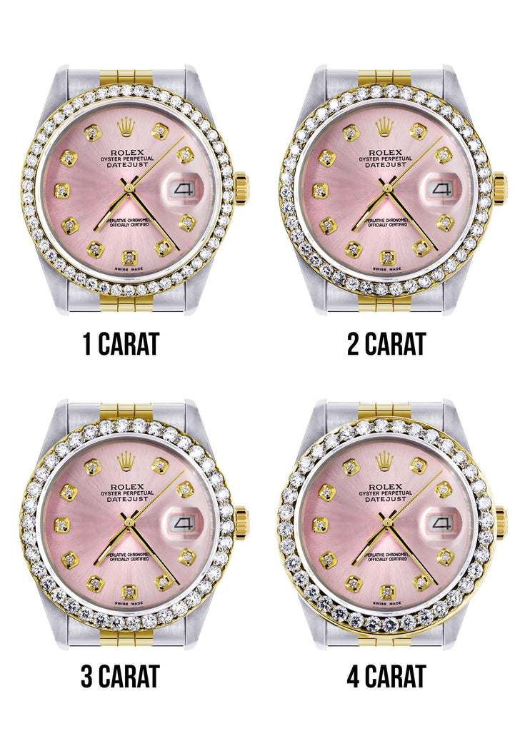 New Style | Hidden Clasp | Gold Rolex Datejust Watch | 36Mm | Pink Dial | Jubilee Band CUSTOM ROLEX MANUFACTURER 11 
