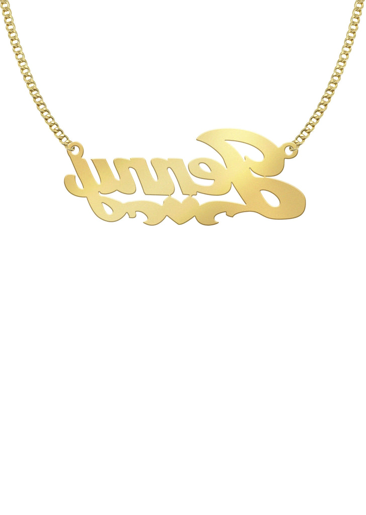 14K Ladies Plain Heart Name Plate Necklace | Appx. 7.5 Grams Name Plate Manufacturer 16 