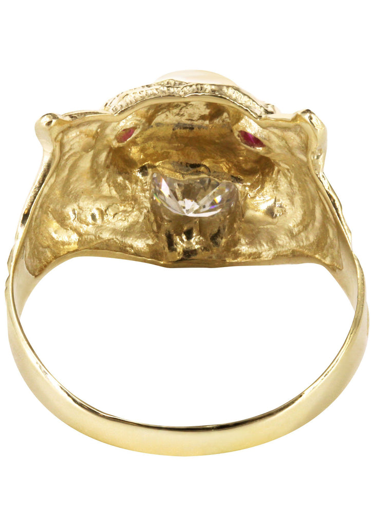 10K Yellow Gold Tiger style Mens Ring. | 6.1 Grams MEN'S RINGS FROST NYC 