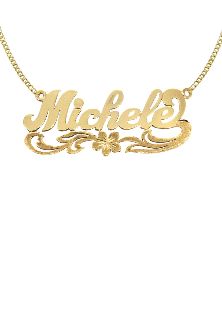 14K Ladies Diamond Cut Name Plate Necklace | Appx. 8.4 Grams Name Plate Manufacturer 16 