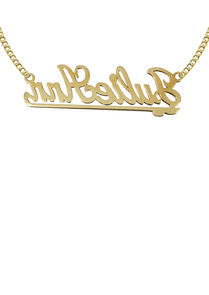 14K Ladies Two Name Name Plate Necklace | Appx. 7.5 Grams Name Plate Manufacturer 16 