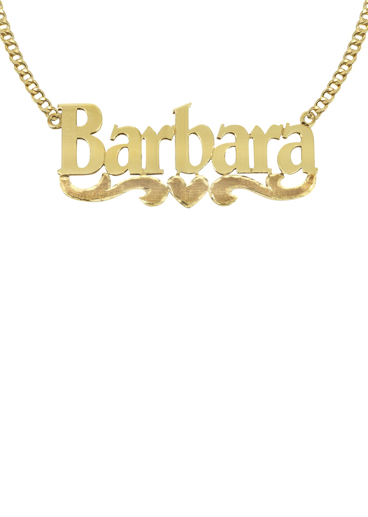 14K Ladies Diamond Cut Name Plate Necklace | Appx. 7.5 Grams Name Plate Manufacturer 16 