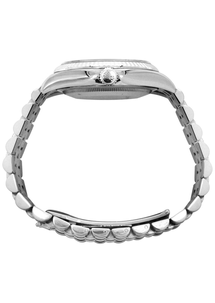 New Style | Hidden Clasp | Diamond Rolex Datejust Watch | 36 MM | Diamond Rolex Textured Jubilee Dial | Jubilee Band CUSTOM ROLEX MANUFACTURER 11 