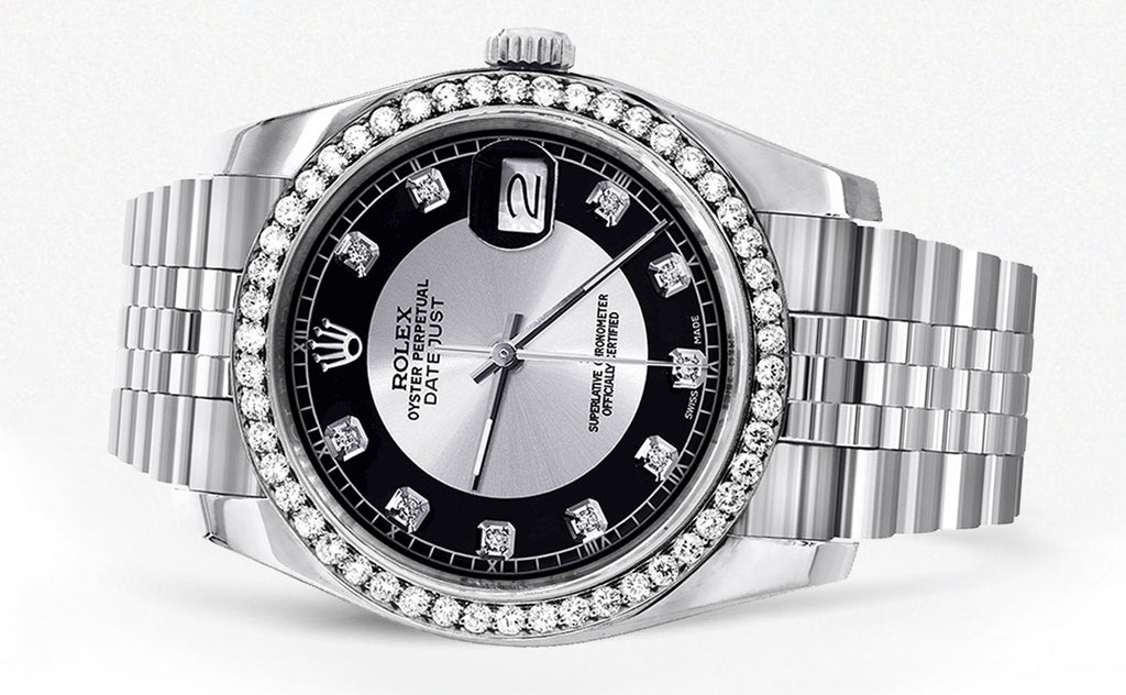 New Style | Hidden Clasp | Diamond Rolex Datejust Watch | 36MM | Tuxedo Diamond Dial | Jubilee Band CUSTOM ROLEX MANUFACTURER 11 