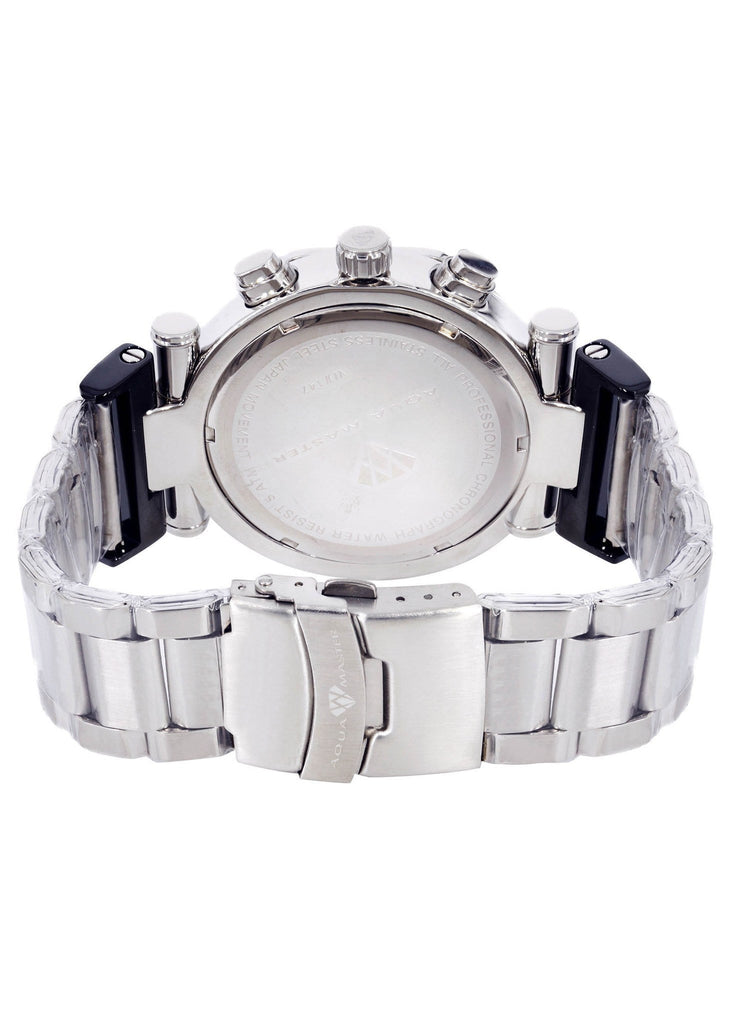Mens White Gold Tone Diamond Watch | Appx. 0.26 Carats MENS GOLD WATCH FROST NYC 