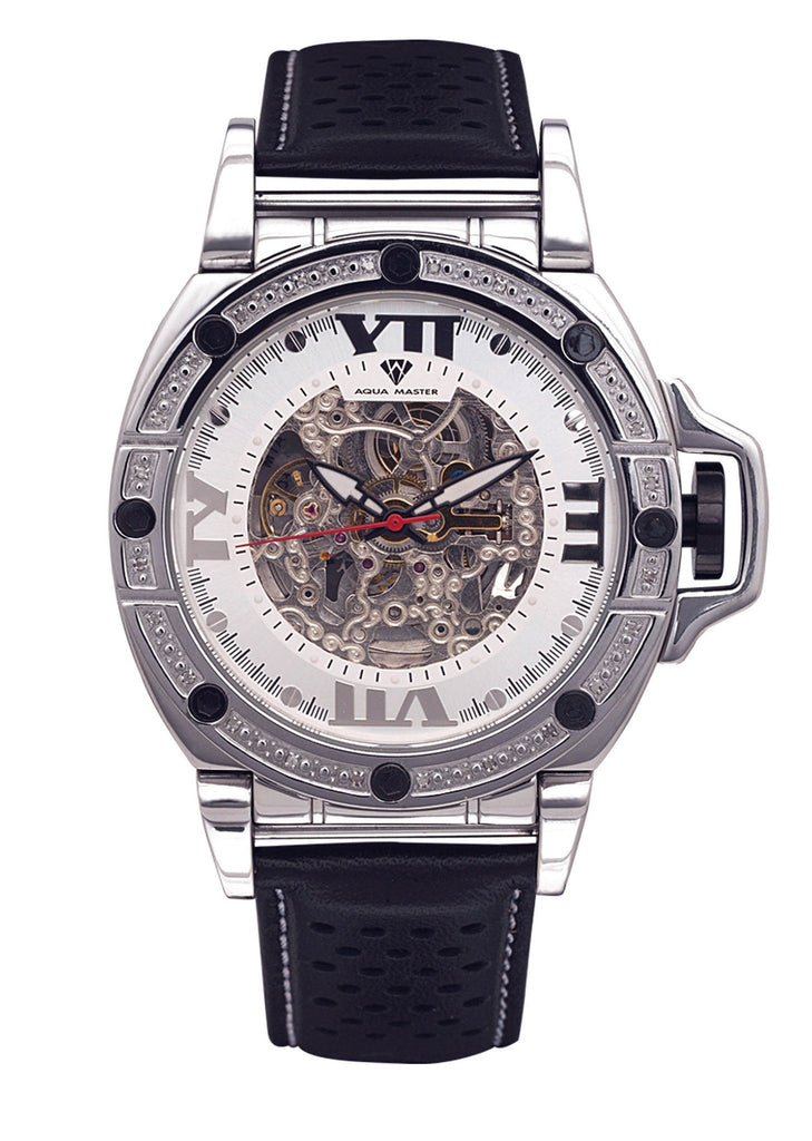 Mens White Gold Tone Diamond Watch | Appx. 0.27 Carats MENS GOLD WATCH FROST NYC 