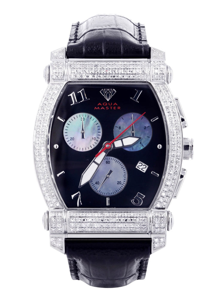 Mens White Gold Tone Diamond Watch | Appx. 2.51 Carats MENS GOLD WATCH FROST NYC 