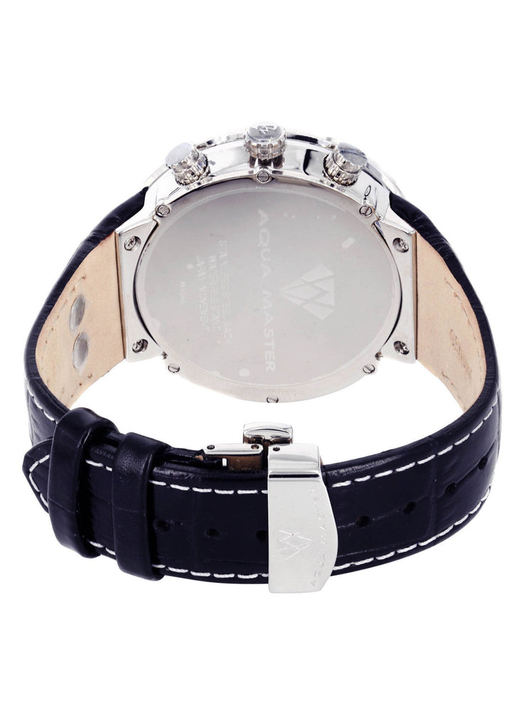 Mens White Gold Tone Diamond Watch | Appx. 0.25 Carats MENS GOLD WATCH FROST NYC 
