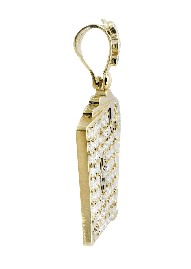 Big Cards & Cz 10K Yellow Gold Pendant. | 16.2 Grams MEN'S PENDANTS FROST NYC 