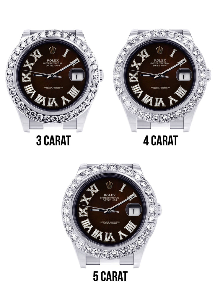 Rolex Datejust II Watch | 41 MM | Custom Black Chocolate Dial | Oyster Band CUSTOM ROLEX FrostNYC 
