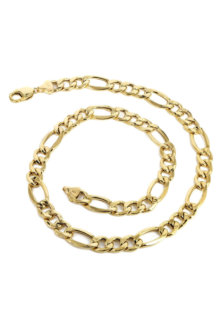 Gold Chain - Mens Solid Figaro Chain 10k Gold MEN'S CHAINS FROST NYC 