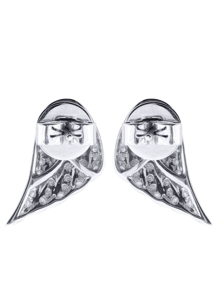 Angel Diamond Earrings For Men | 14K White Gold | 0.89 Carats MEN'S EARRINGS FROST NYC 