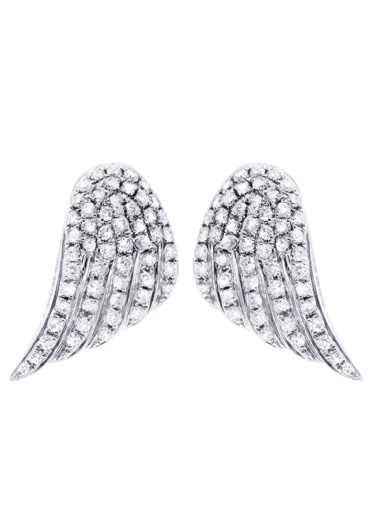 Angel Diamond Earrings For Men | 14K White Gold | 0.89 Carats MEN'S EARRINGS FROST NYC 