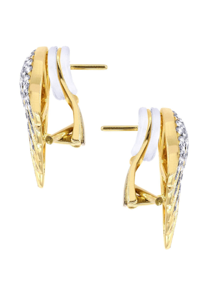Diamond Earrings For Men | 14K Yellow Gold | 1.56 Carats MEN'S EARRINGS FROST NYC 