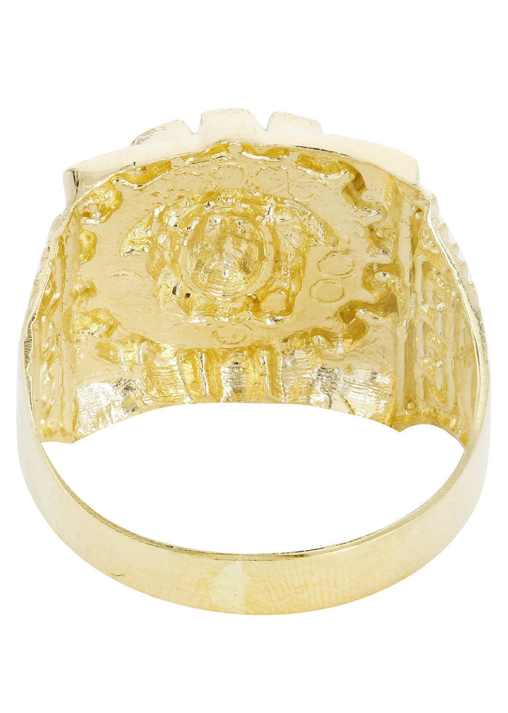 10K Yellow Gold Versace Style Mens Ring. | 6.5 Grams MEN'S RINGS FROST NYC 