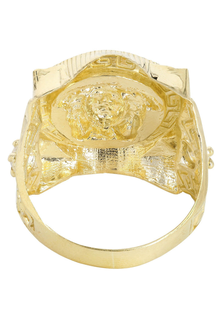 10K Yellow Gold Versace Style Mens Ring. | 8 Grams MEN'S RINGS FROST NYC 