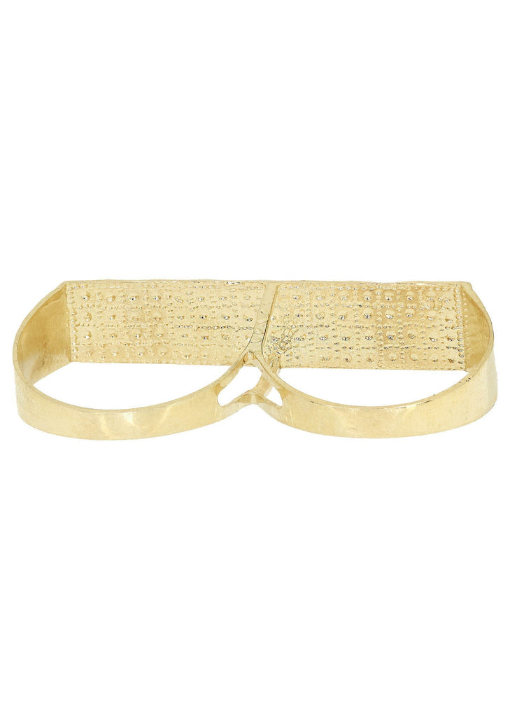 Two Finger 10K Yellow Gold Mens Ring. | 7.4 Grams MEN'S RINGS FROST NYC 