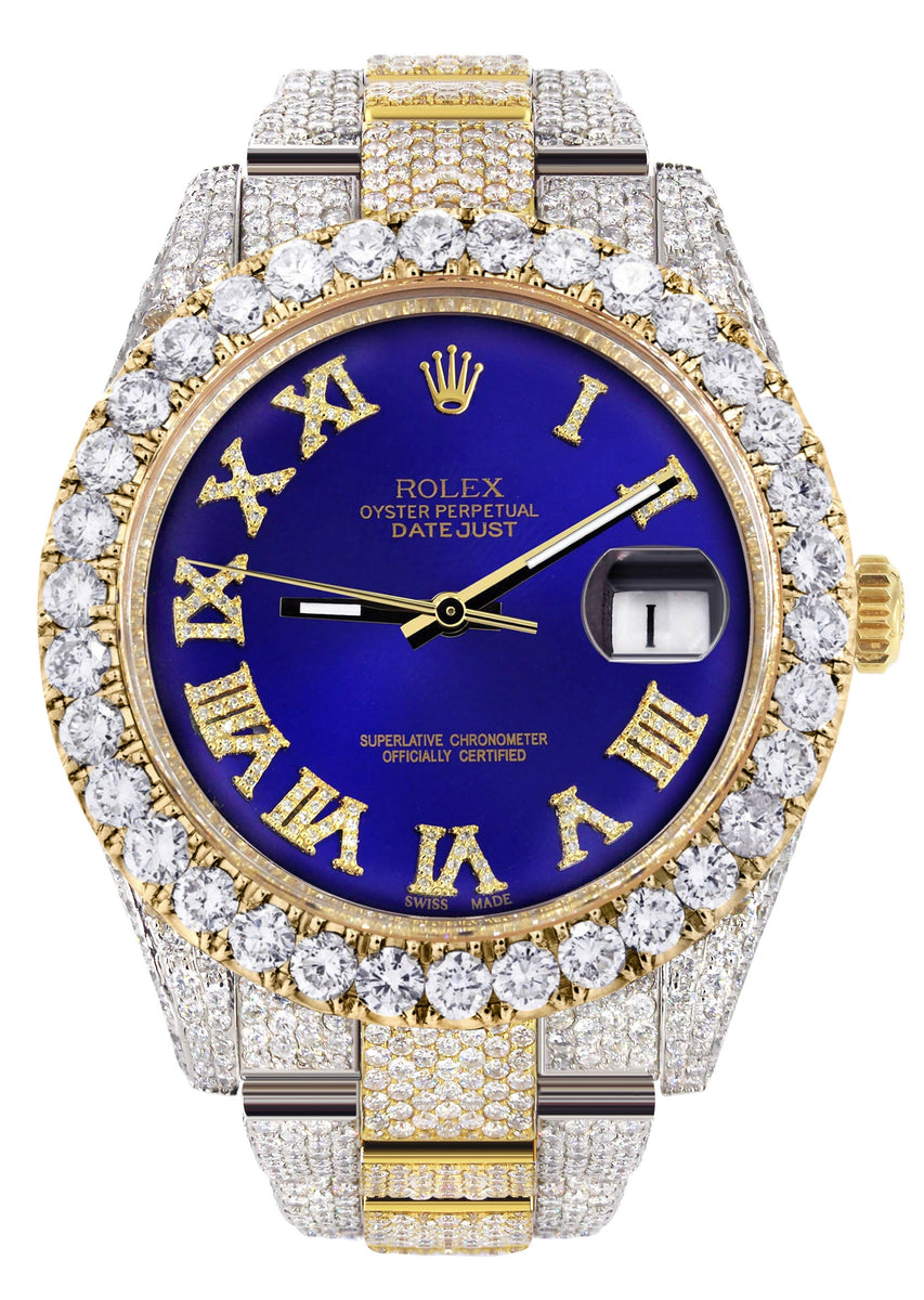 Diamond Iced Out Rolex Datejust 41 25 Carats Of Diamonds Custom Ro