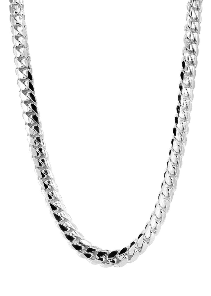 Mens White Gold Chain - Solid Miami Cuban Link 10K Gold MEN'S CHAINS MANUFACTURER 1 