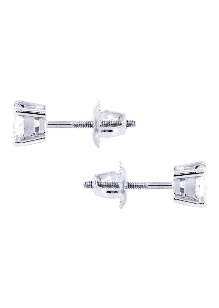 Princess Cut Diamond Stud Earrings For Men | 14K White Gold | 0.55 Carats MEN'S EARRINGS FROST NYC 