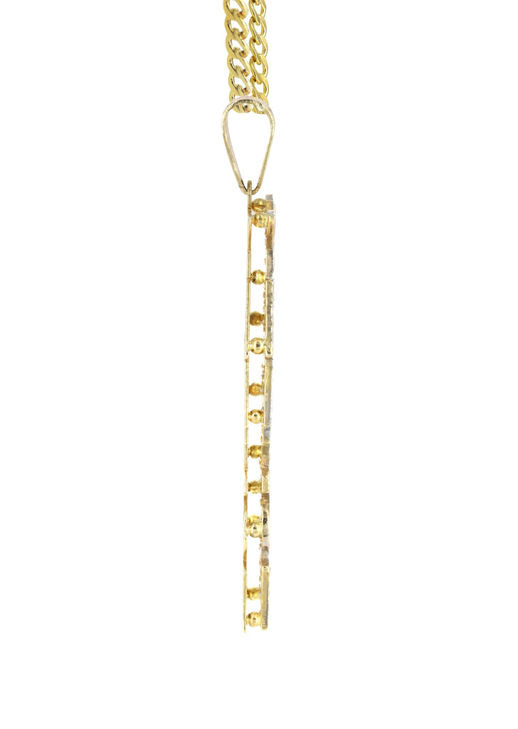 14K Ladies Vertical with Diamonds Name Plate Necklace | Appx. 12.9 Grams Name Plate Manufacturer 16 